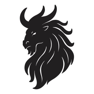 Siluet siyah Hektocorn At kafası