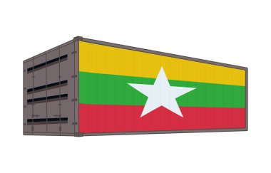 Myanmar konteynırlı ulusal bayrak