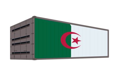 Nakliye konteynırlı Cezayir ulusal bayrağı