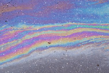 Kaldırıma benzin döküldü de. Uzay arkaplan resmi. Ruh hali.