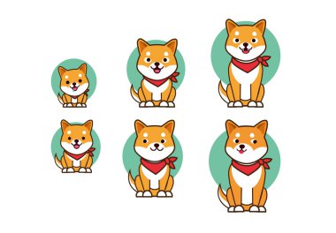 Vector different type of vector cartoon dogs