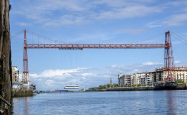 Vizcaya Köprüsü, mimari demir köprü, yayalar ve araçlar için dünyanın ilk feribot köprüsü.