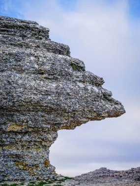 Malaga 'nın Torcal de Antequera bölgesinde ilginç şekillere sahip kaya oluşumları