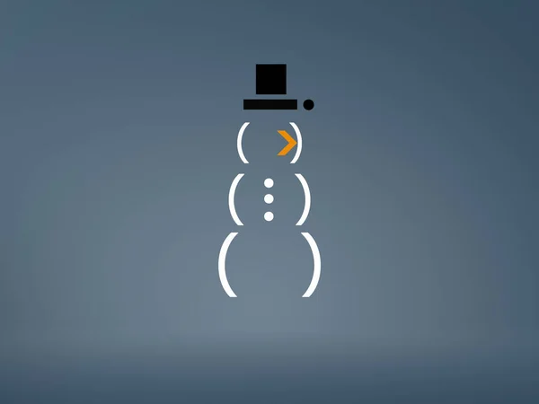 Рождественский Пингвин Дизайн Символу Скобки Сером Фоне — стоковое фото