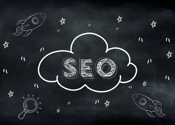 SEO search engine optimization, link building and online marketing image