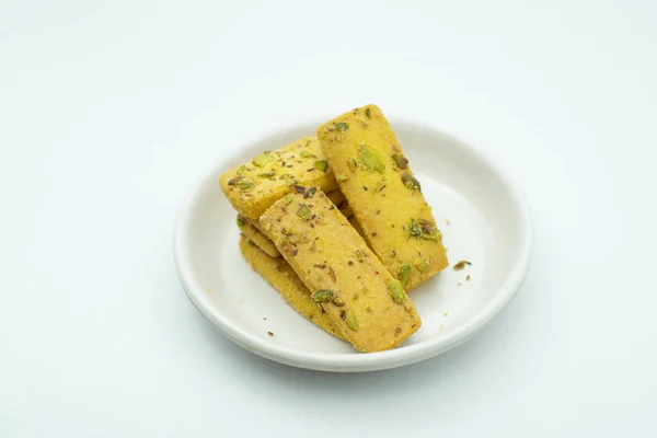 stock image Tasty biscuits isolated, Indian Bakery.