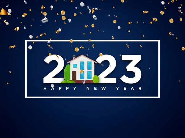 Wishing happy new year, happy new year 2023 and 2023 illustration