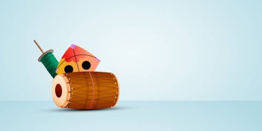 Happy Makar Sankranti holiday, Indian Festival.