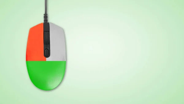 Computer Mouse Tri Color Army Day Republic Day India Independence — Zdjęcie stockowe