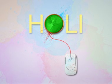 Happy Holi image, rangpanchami, holi festival india and gulal for holi background. clipart