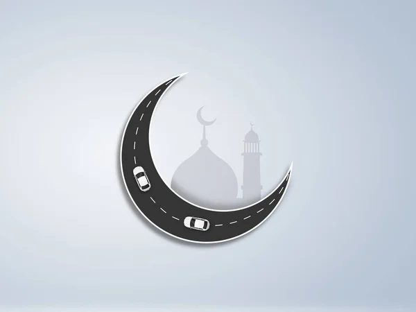 Щасливий Рамадан Щасливий Рамадан Мубарак Ісламський Місяць Рамадан Мубарак Прапор — стокове фото