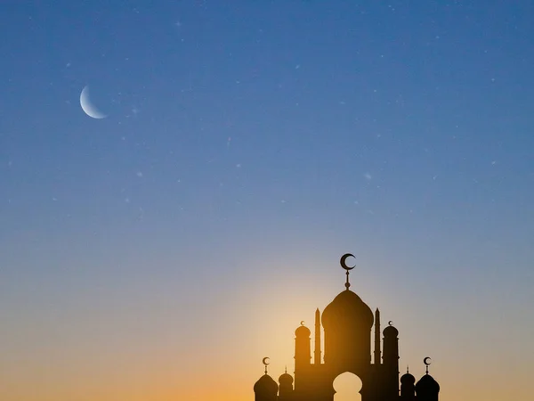 Happy Ramadan Happy Eid Eid Mubarak Islamitische Maan Ramadan Mubarak — Stockfoto