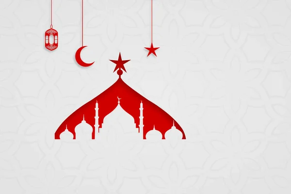 Ramadan Felice Eid Felice Kareem Ramadan Luna Islamica Saluto Islamico — Foto Stock