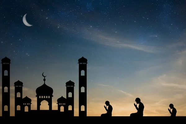 Happy Ramadan Happy Eid Islamisches Design Islamischer Mond Ramadan Kareem — Stockfoto