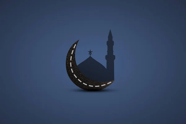 幸せなラマダーン 幸せなイード ラマダーンのカレーム イスラムの月 イードムバラクとラマダーンの挨拶のアイデア — ストック写真
