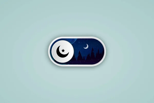 Щасливий Рамадан Щасливий Ісламське Привітання Ісламський Місяць Рамадан Карем Півмісяць — стокове фото