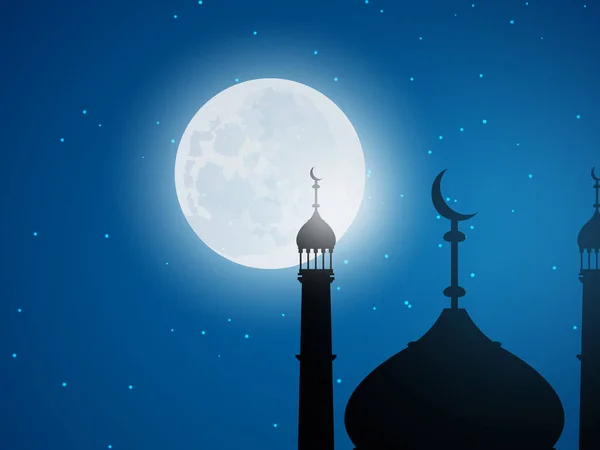 Ramadan Felice Eid Felice Eid Ramadan Luna Islamica Disegno Islamico — Foto Stock