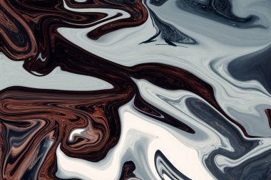 Soyut sıvılaştırma, sıvı dalgalanmalar, mermer dalgalar ve kaotik soyut görüntü.