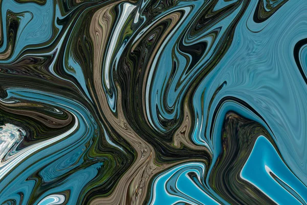 Abstrakte Flüssige Wellige Linien Flüssige Wellen Und Aquarell Abstrakte Malerei — Stockfoto