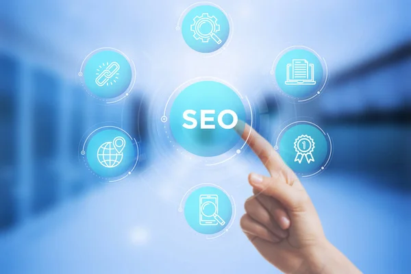 SEO search engine optimization, link building and organic search screen