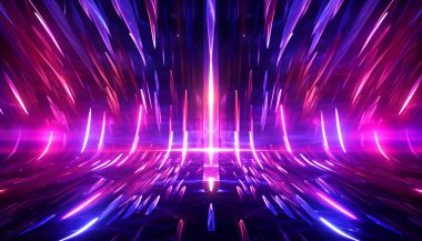 Soyut fütüristik geçmiş. Neon, enerji, oyun. Pembe ve mavi