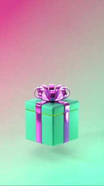 Festivalsel 3B Hediye Kutusu Canlı Parçacıklarla Açma Canlandırması