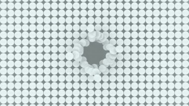 Yüzen hapların soyut döngüsel animasyonu, ilaç, bağımlılık ve ilaç temalarını görsel olarak sembolize eden ağırlıksız, hipnotik bir hareketle.