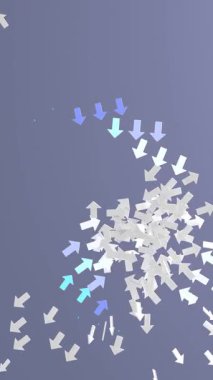 Kusursuz 3D Dönen Ok Akıntıları Dinamik Hareket ile Yerel Sistemleri, Toplu Zekayı ve Gelişmekte Olan Örnekleri Temsil Etmek İçin Tepki Veriyor