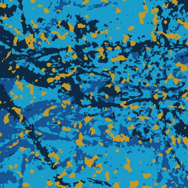 Turuncu röfleli soyut dijital kamuflaj deseni, balıkçılık malzemeleri, deniz kıyafetleri veya taktiksel dış plan ve tekstil baskı uygulamaları için mükemmel..