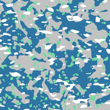 Açık gri detaylara sahip serin mavi ve su kamuflajı baskısı, su ürünleri, modern arka planlar veya su temalı tasarım projeleri için ideal.