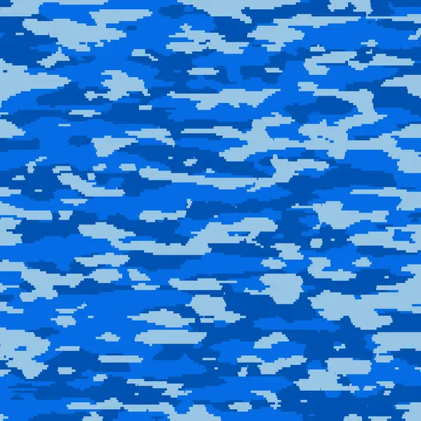 Modern Pikselin Tasarımlı Dijital Mavi Askeri Kamuflaj Şablonu, Taktik Üniformalar, Donanma Gear Giysileri, Posta, Bayraklar, Arkaplan, Tekstil,.