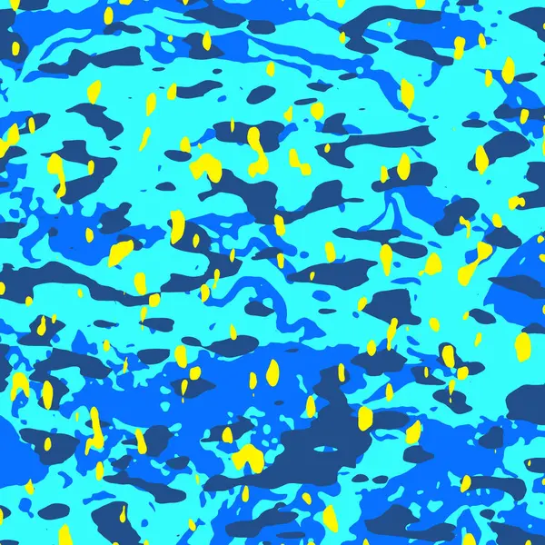 Elektrik mavisi ve neon sarısı renkli canlı soyut kamuflaj arka planı, kalın dijital desenli, keskin moda tekstili, duvar kağıdı veya iş kapağı ve reklam tasarımı için ideal..