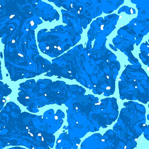 Parlak mavi soyut arka plan, kıvrımlı mermer kamuflaj efektleri ve pürüzsüz estetik doku, tekstil deseni için ideal, mobil kapak, perde tasarımı veya modern iş reklamı.