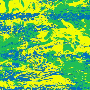 Tropikal mahi renklerinde canlı soyut kamuflaj arka planı katmanlı dokular ve su damlası efektleri, mobil örtüler için ideal yatak örtüsü, iş ilanları ve estetik pazarlama görselleri..