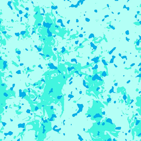Parlak turkuaz ve mavi kamuflaj deseni soyut desen ve dağınık dijital damlalar, perde izleri, moda tekstil desenleri, masaüstü duvar kağıtları ve açık hava reklam grafikleri için idealdir..
