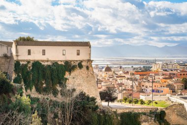Cagliari, Castello bölgesinden Manzara, Sardinya İtalya