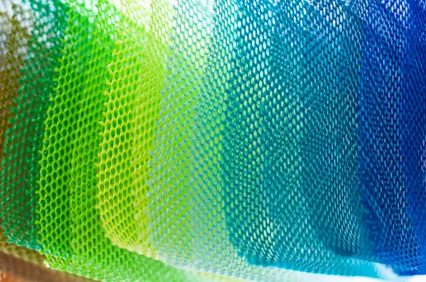 Light green, blue and blue mesh. Tissue samples