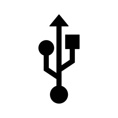 usb simge vektör illüstrasyonu