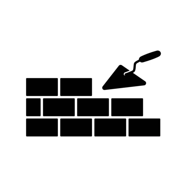 Brick Wall Bricks Trowel —  Vetores de Stock