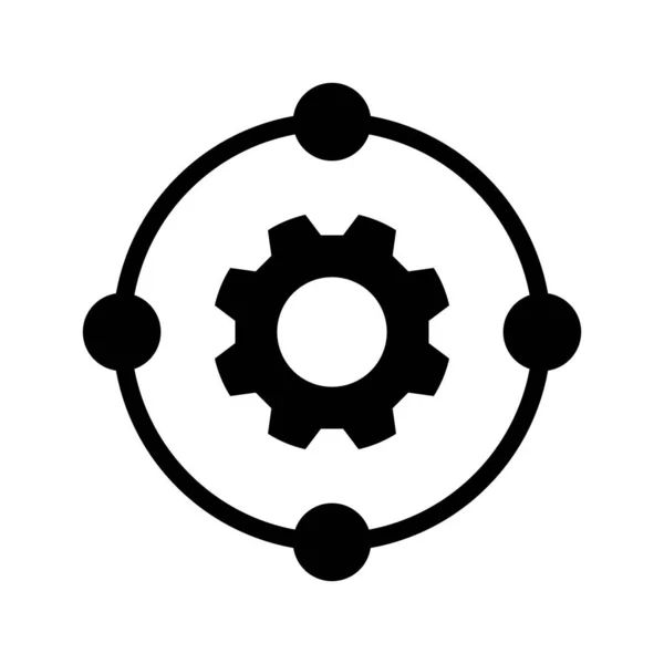 Réglage Vectoriel Glyphe Icône Plate — Image vectorielle