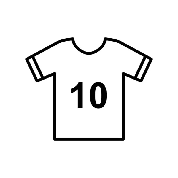 Vektor Ikone Des Fußballsport Shirts — Stockvektor