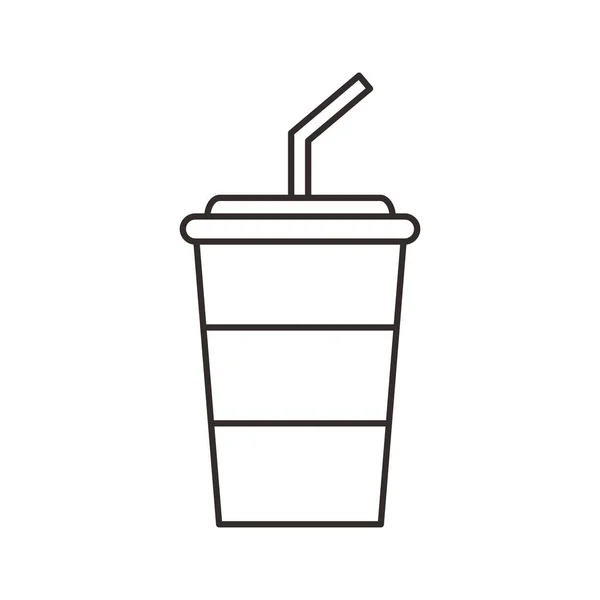 Ícone Xícara Café Esboço Ilustração Ícones Vetor Bebida Refrigerante Para — Vetor de Stock