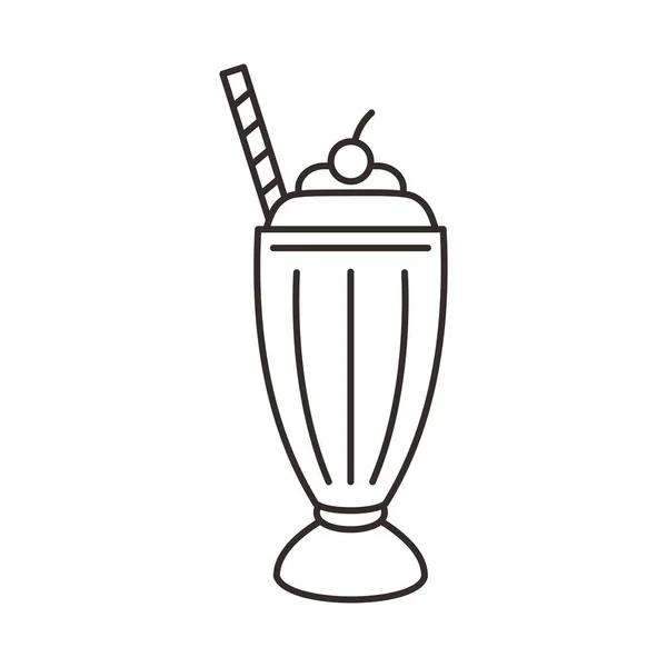 Icône Cocktail Illustration Contour Des Icônes Vectorielles Boisson Café Pour — Image vectorielle