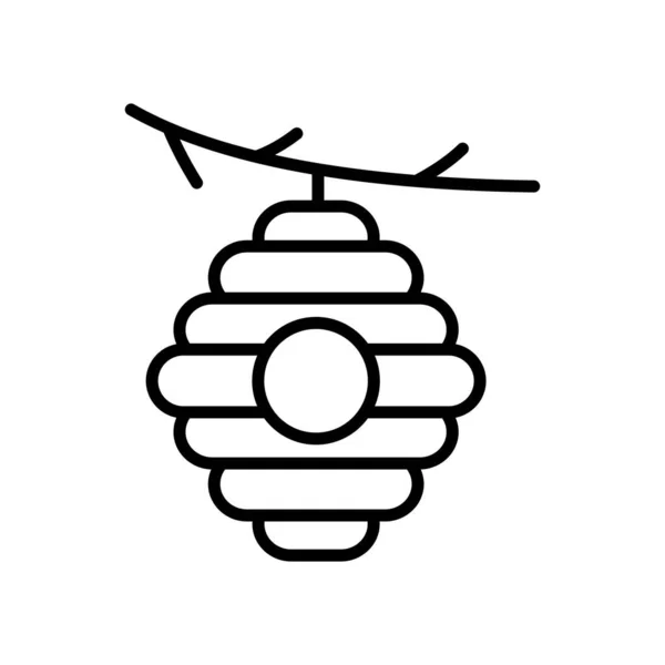 Vektorová Ilustrace Ikony Včel — Stockový vektor