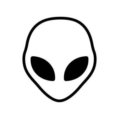 Uzaylı simgesi vektör illüstrasyonu