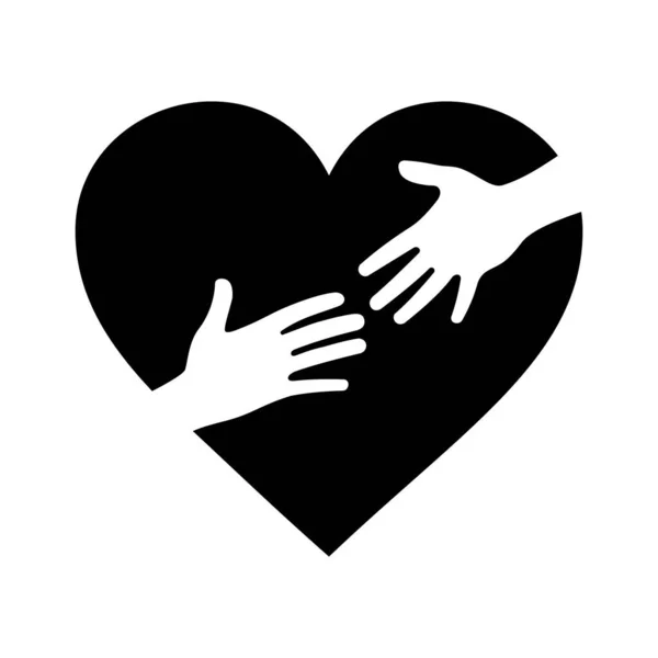 Hand Heart Symbol Vector Illustration Design — Stock Vector