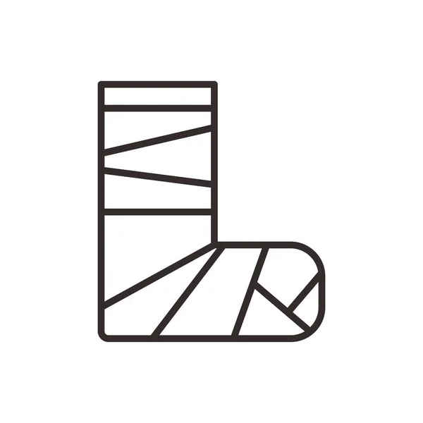 Chaussettes Icône Vecteur Mince Signe Ligne Illustration Symbole Contour Isolé — Image vectorielle