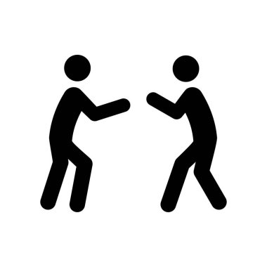 Üzerinde haç olan bir adamın vektör çizimi. Dövüş sanatlarının sembolü.