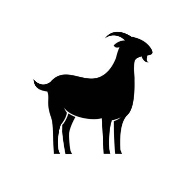 Keçi silueti, vektör illüstrasyon