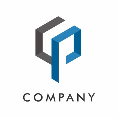 soyut harf logo tasarım şablonu